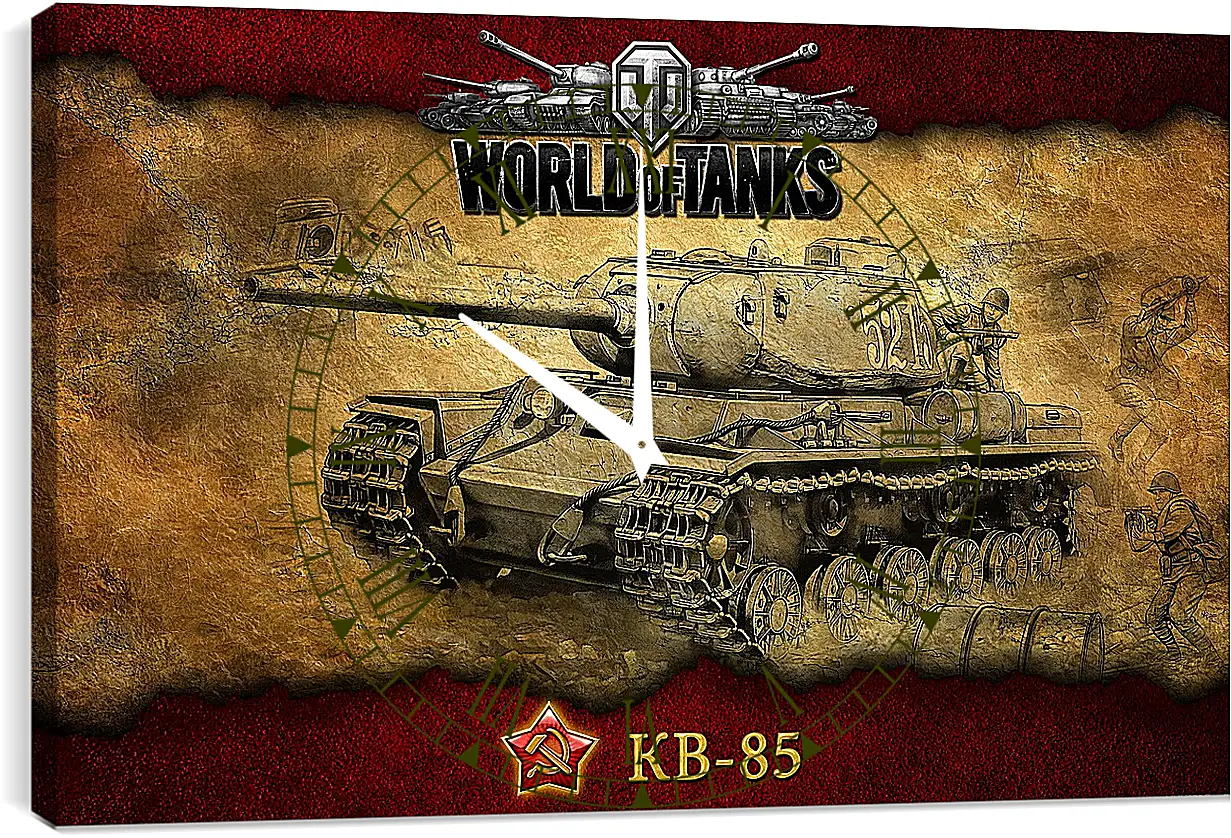 Часы картина - World Of Tanks