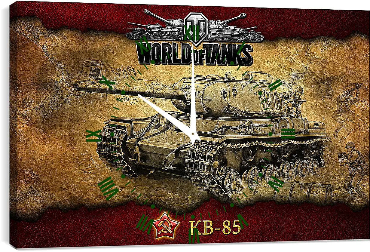 Часы картина - World Of Tanks