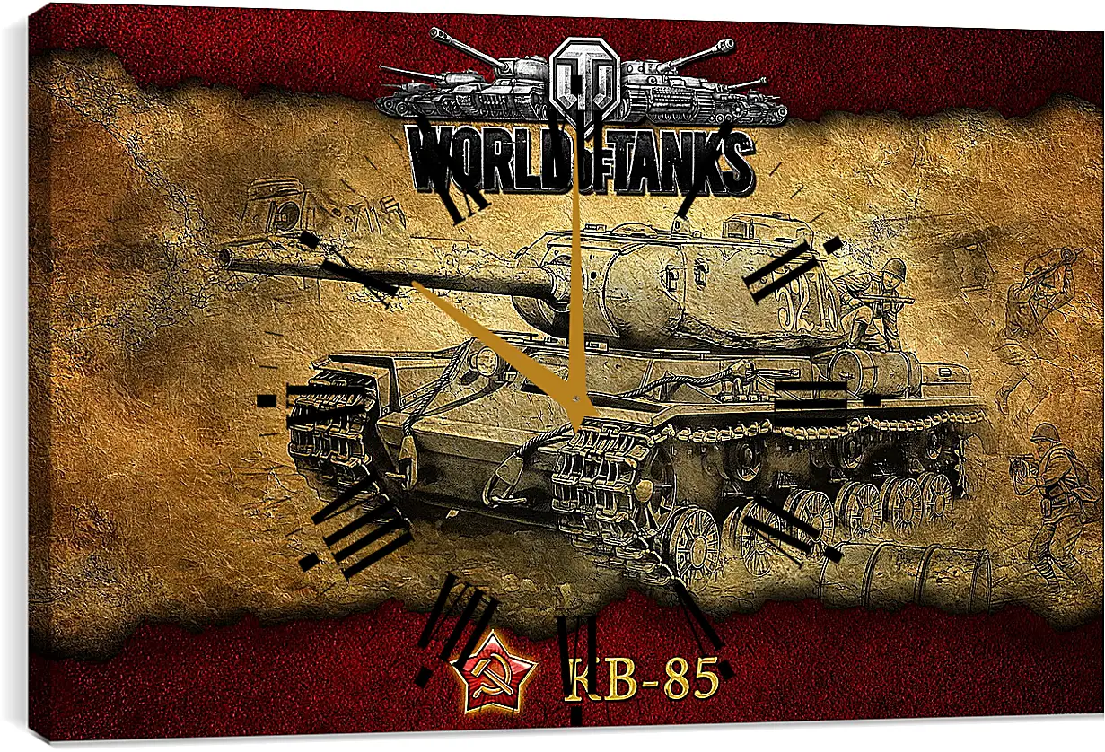 Часы картина - World Of Tanks