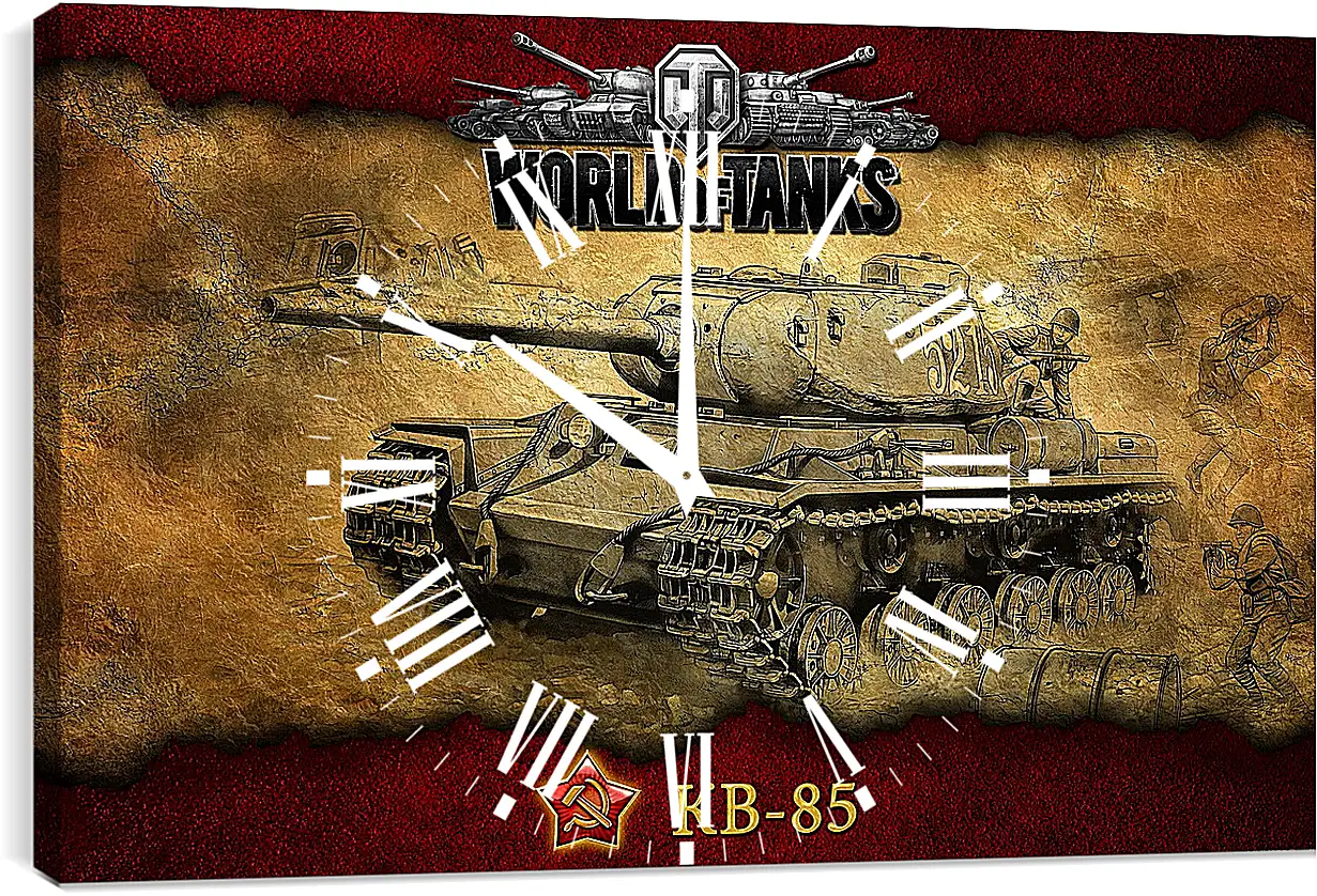 Часы картина - World Of Tanks