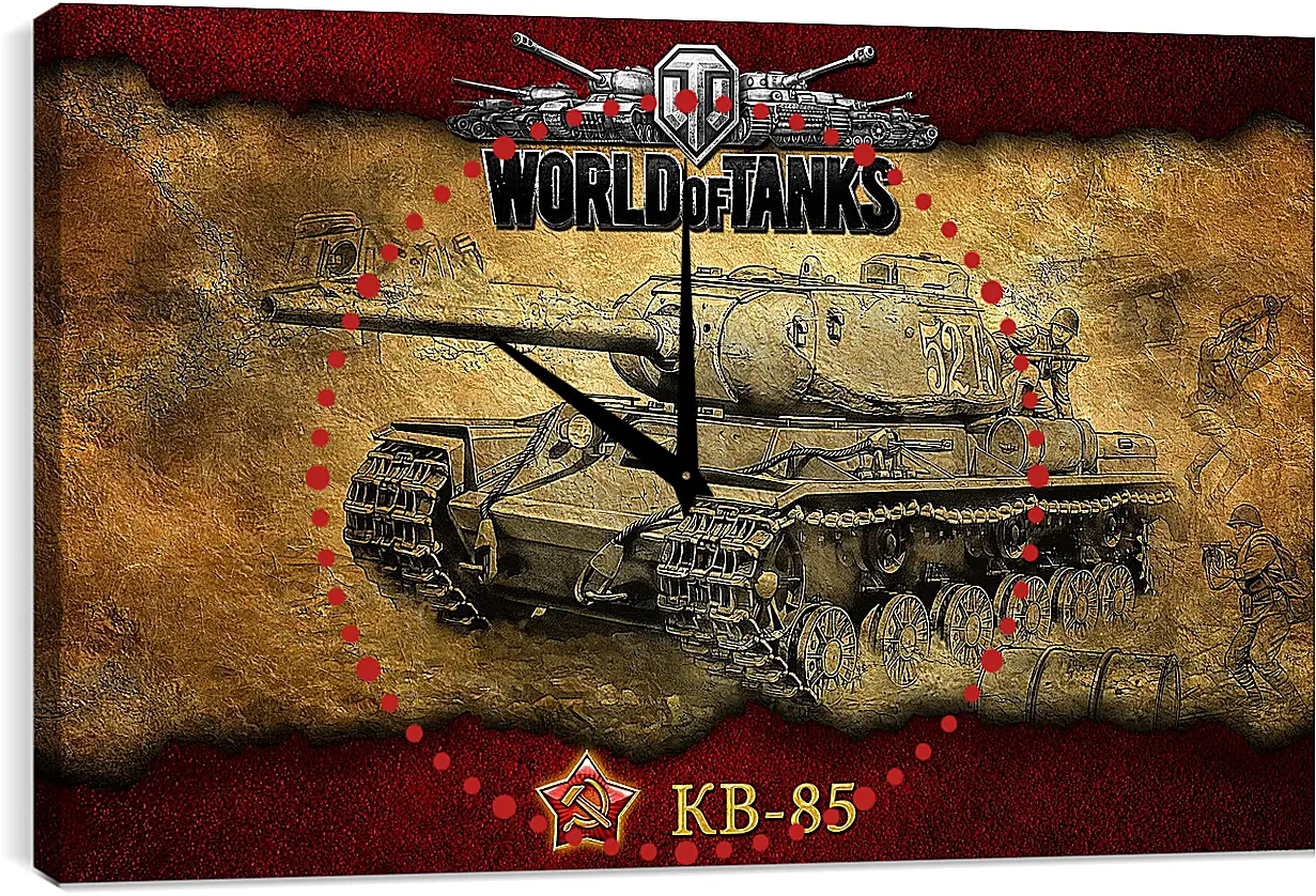 Часы картина - World Of Tanks