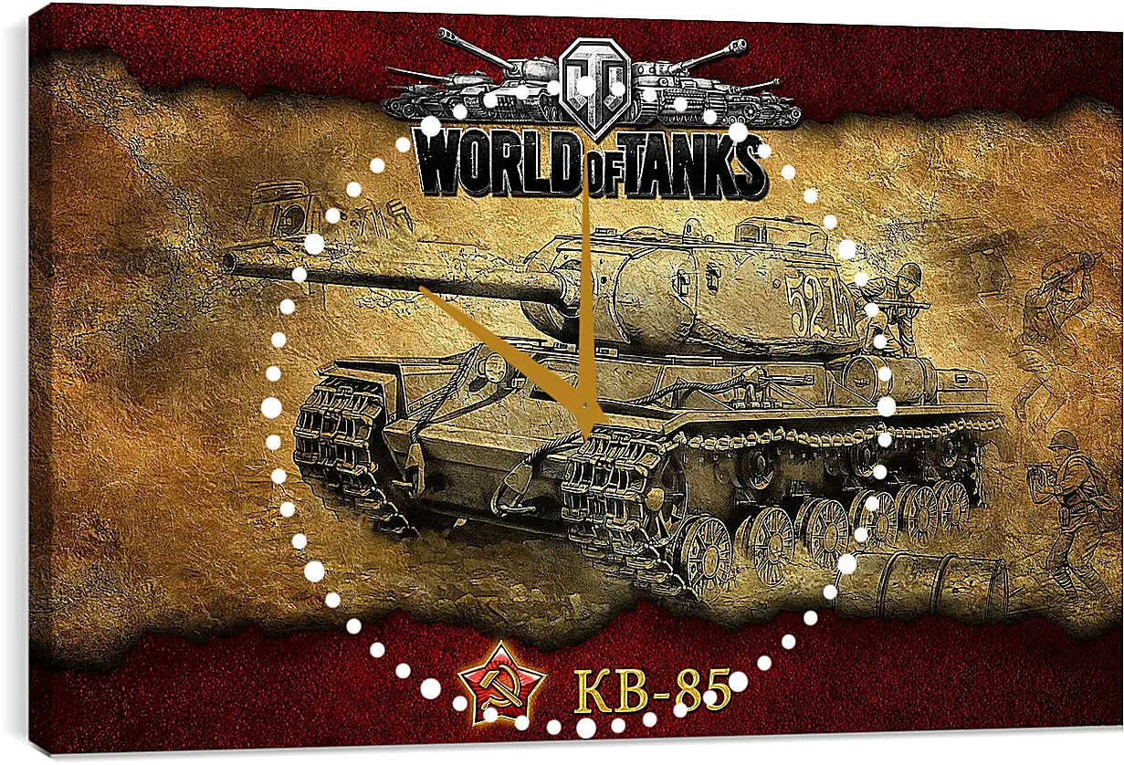 Часы картина - World Of Tanks