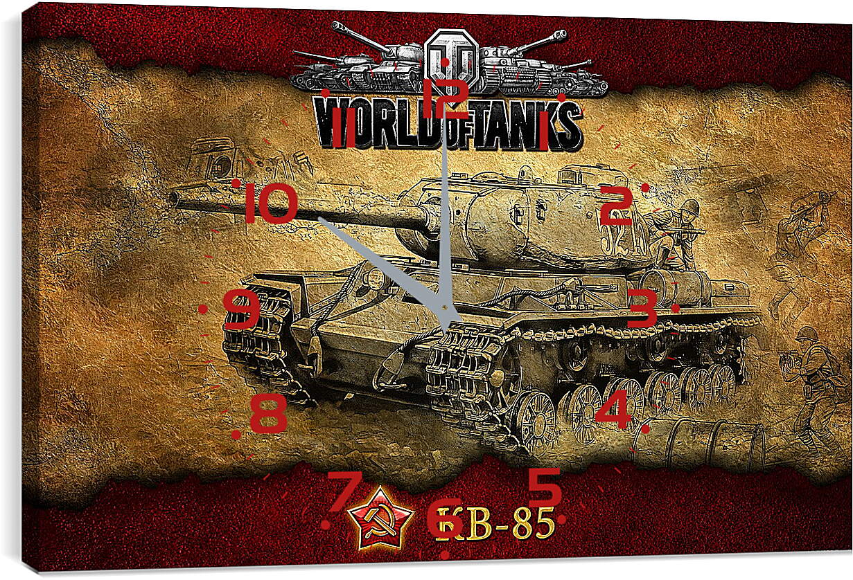 Часы картина - World Of Tanks