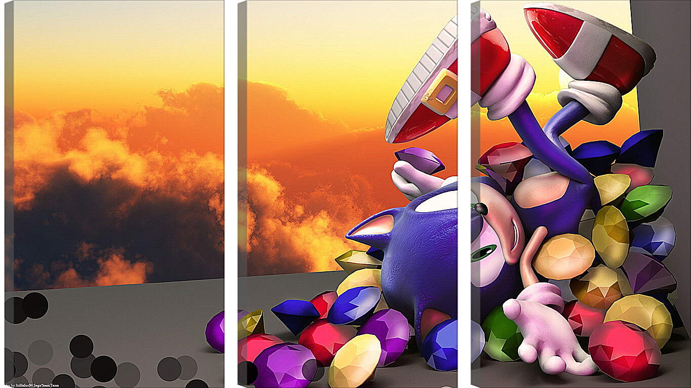 Модульная картина - Sonic The Hedgehog
