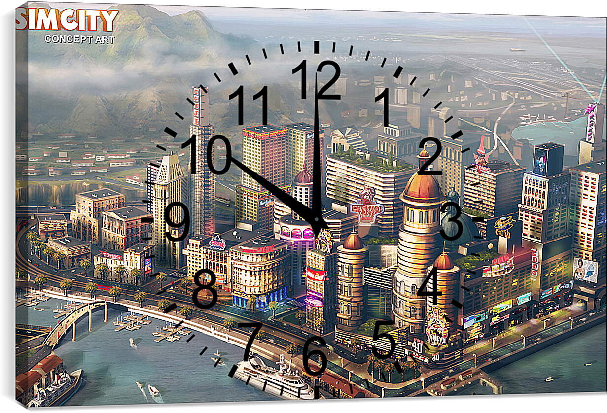 Часы картина - Simcity
