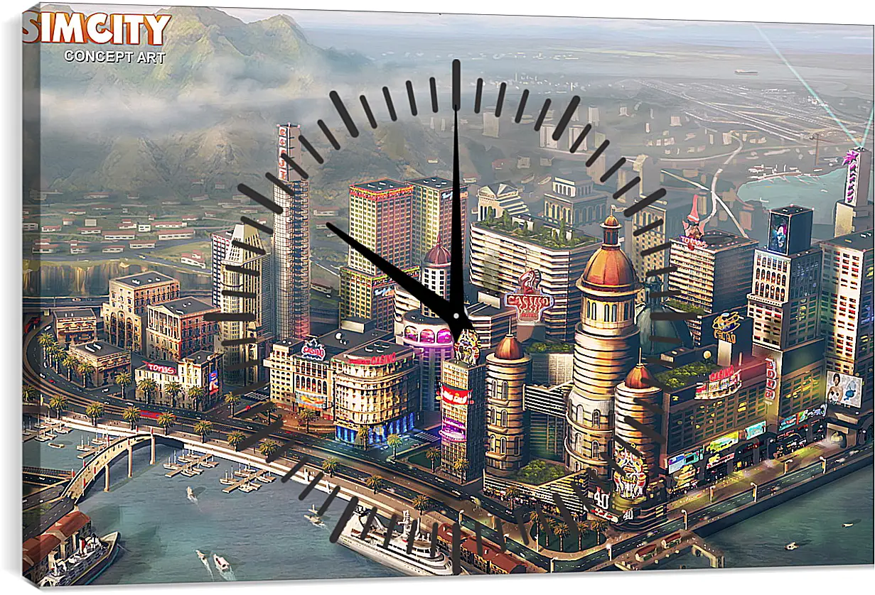 Часы картина - Simcity
