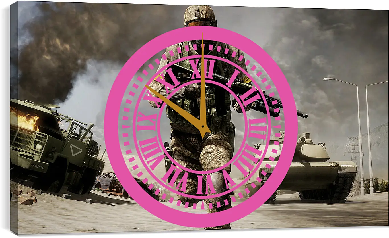 Часы картина - Battlefield: Bad Company 2