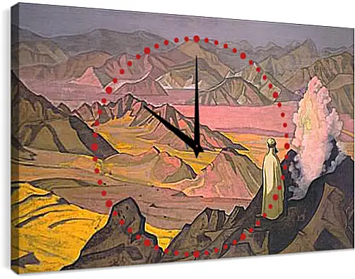 Часы картина - Магомет на горе Хира. Рерих Николай
