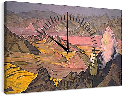 Часы картина - Магомет на горе Хира. Рерих Николай