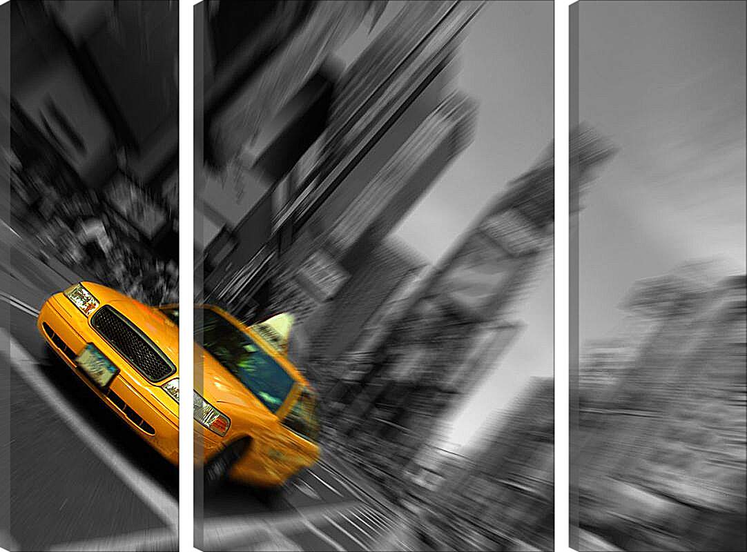 Модульная картина - Жёлтое такси