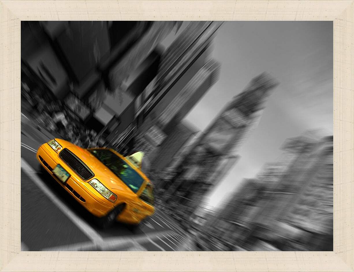 Картина в раме - Жёлтое такси