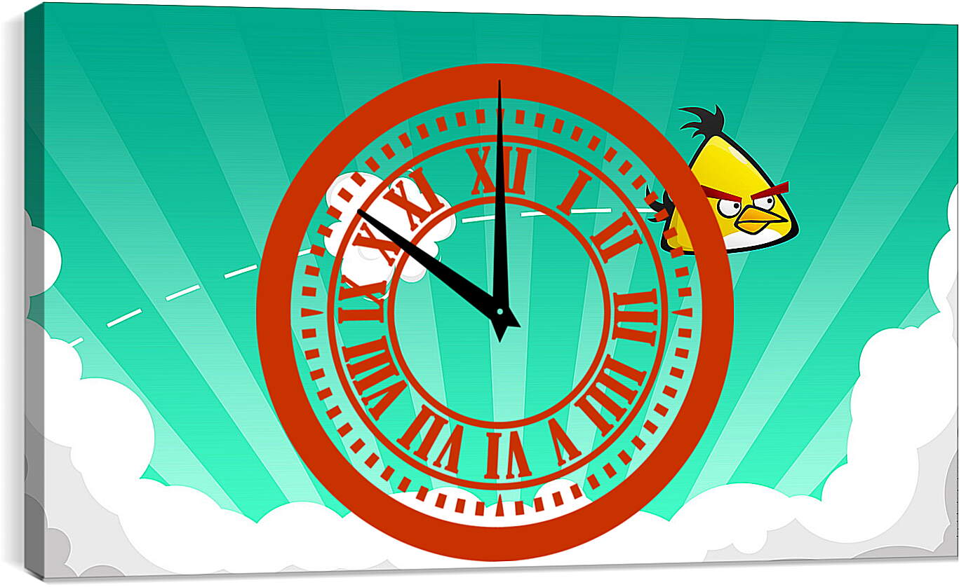 Часы картина - Angry Birds
