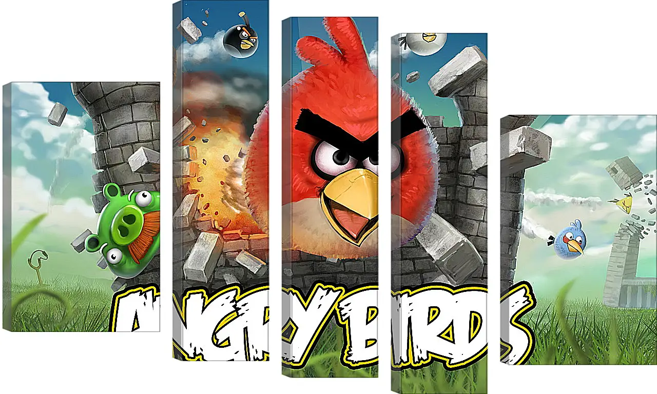 Модульная картина - Angry Birds
