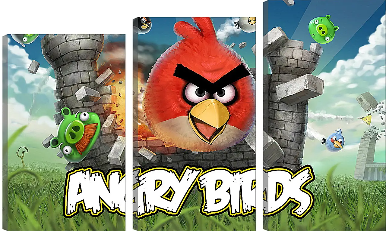 Модульная картина - Angry Birds
