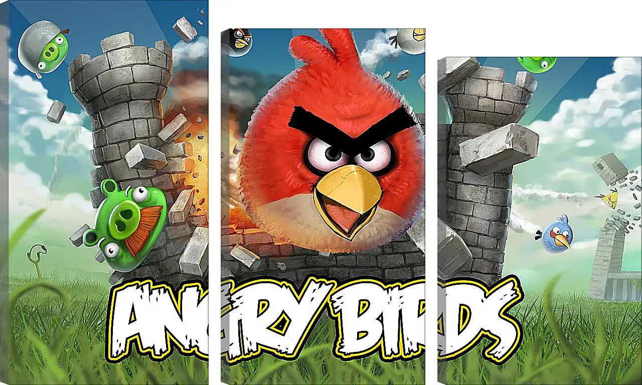 Модульная картина - Angry Birds
