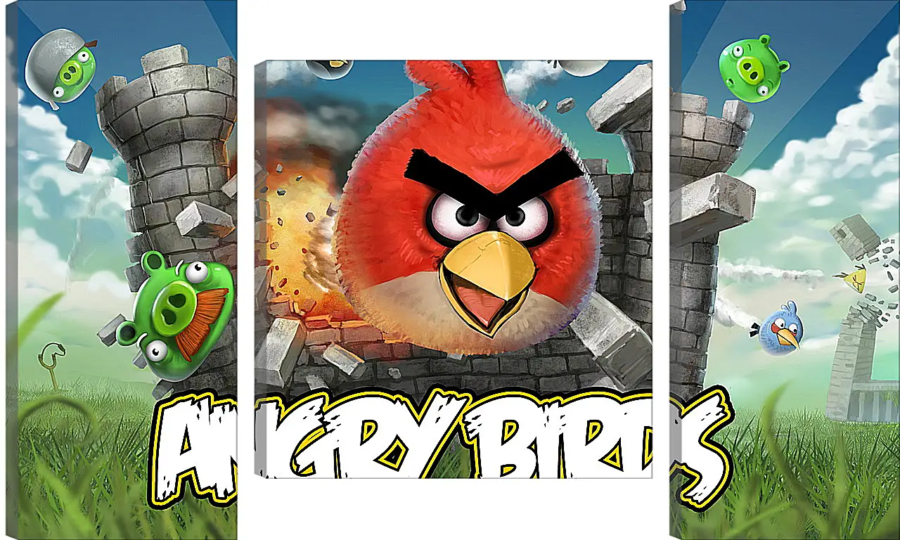 Модульная картина - Angry Birds
