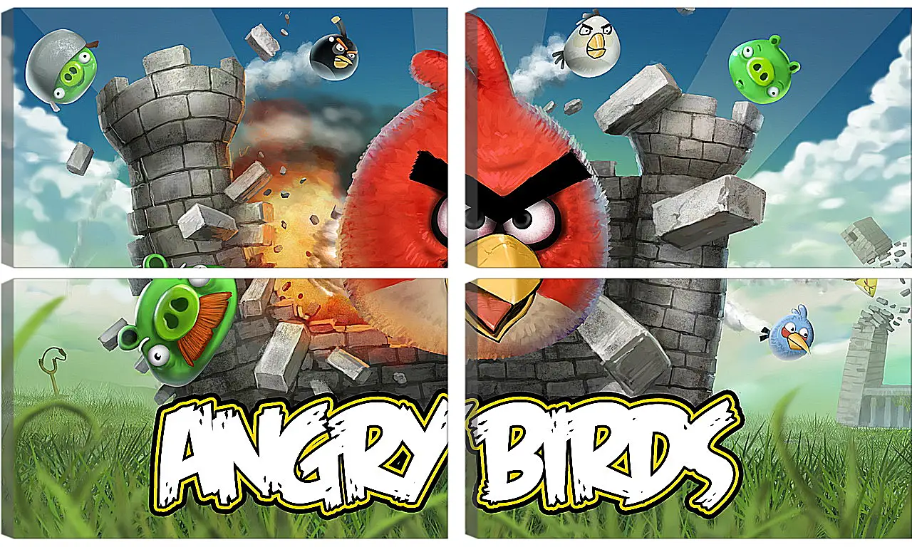 Модульная картина - Angry Birds
