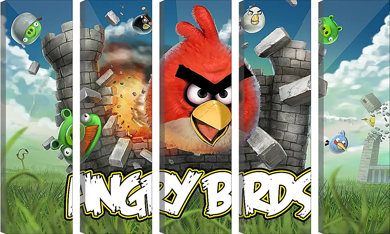 Модульная картина - Angry Birds
