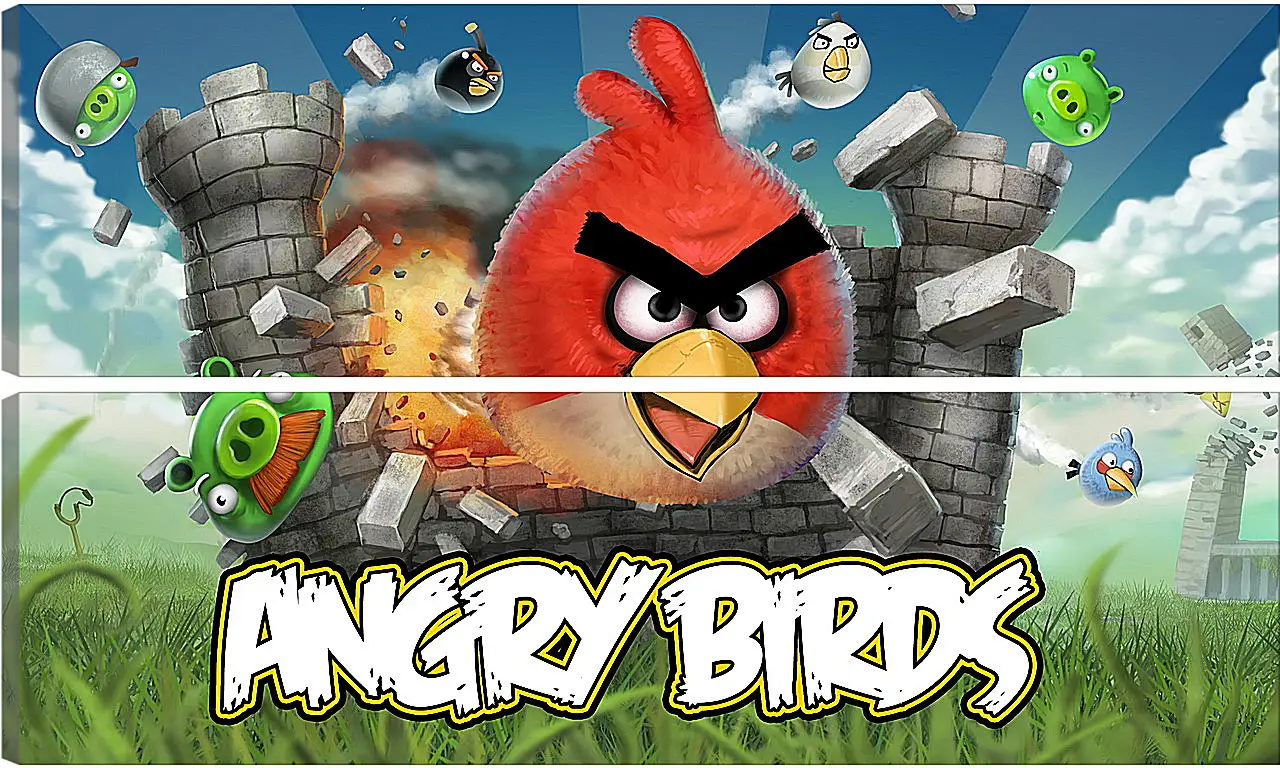 Модульная картина - Angry Birds
