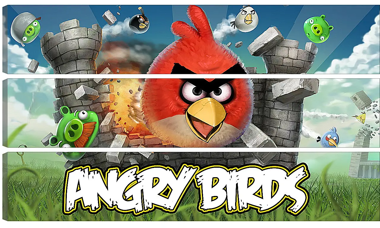 Модульная картина - Angry Birds
