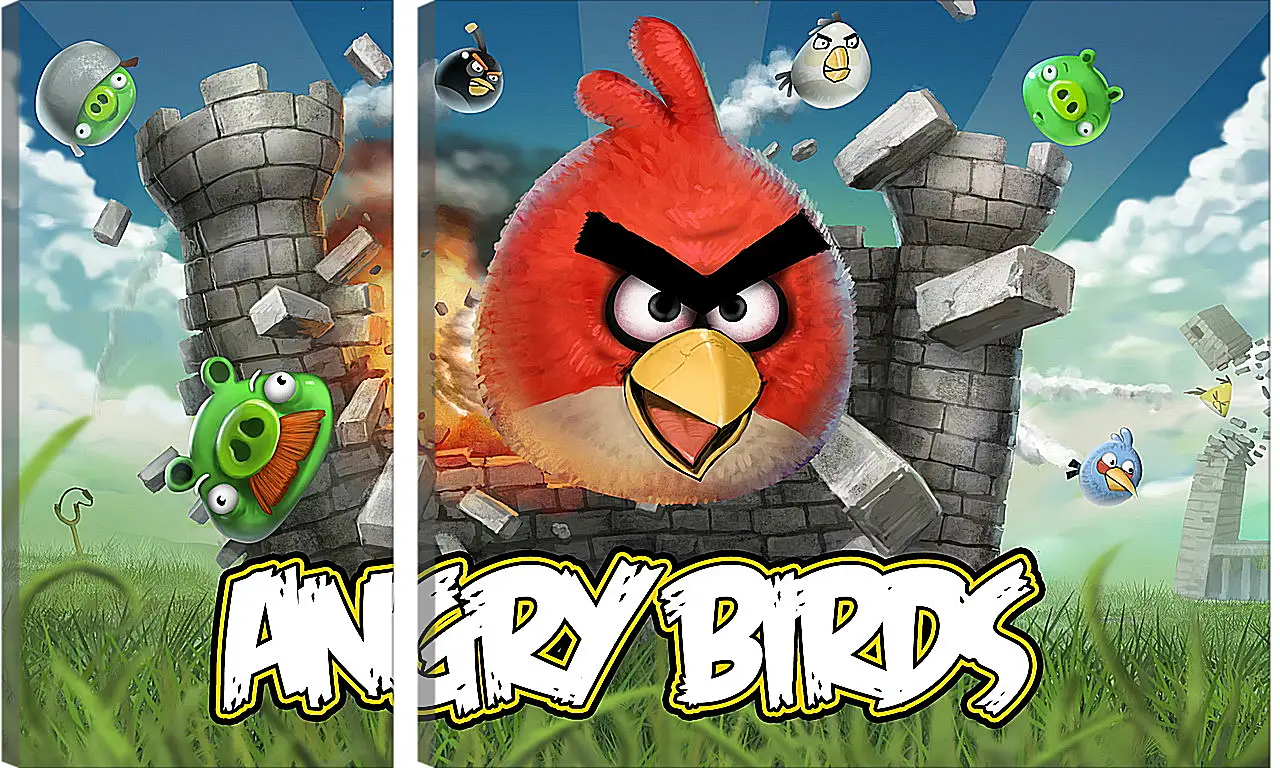 Модульная картина - Angry Birds
