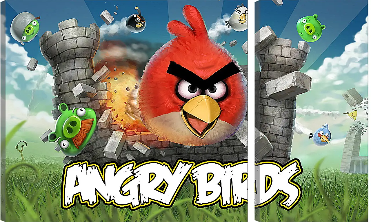 Модульная картина - Angry Birds
