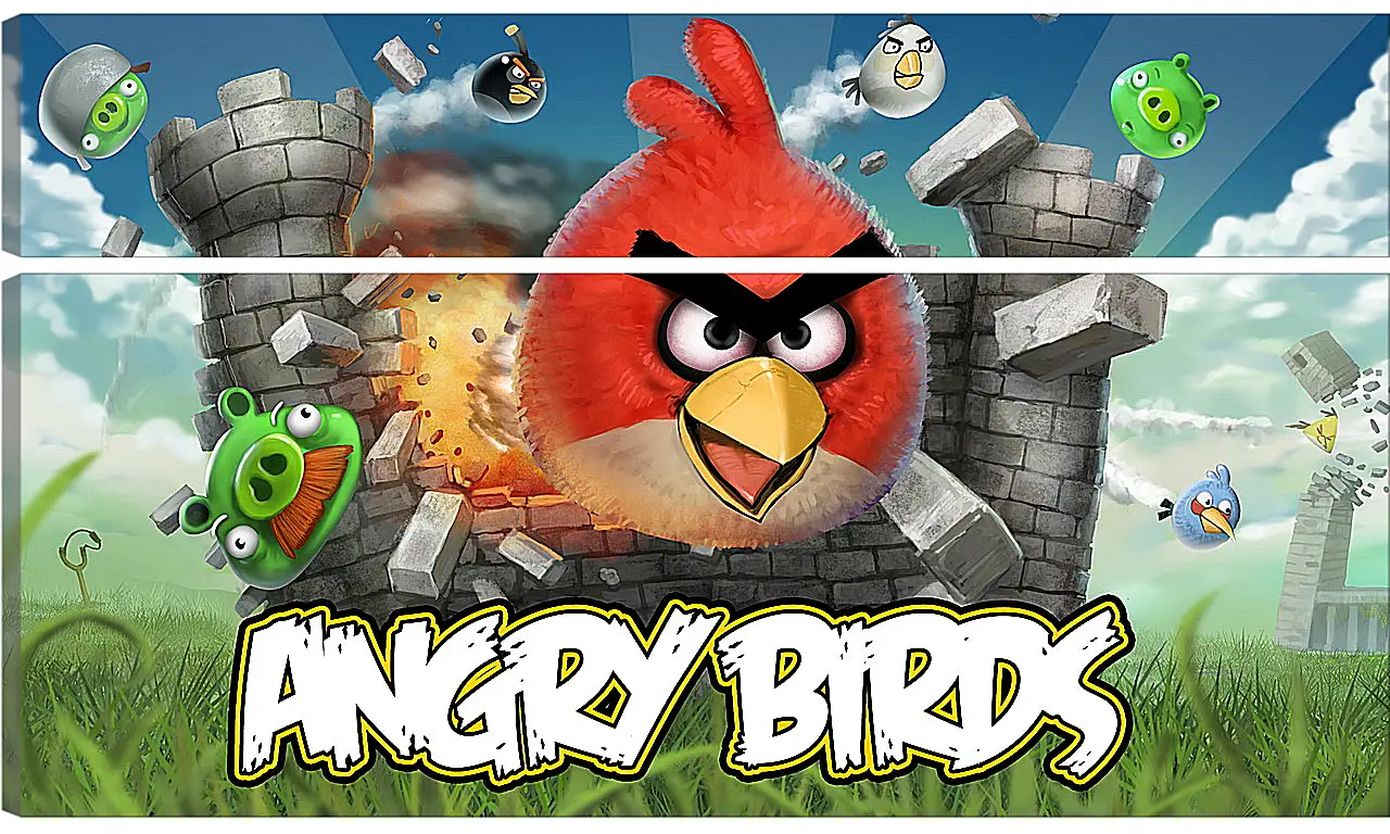 Модульная картина - Angry Birds
