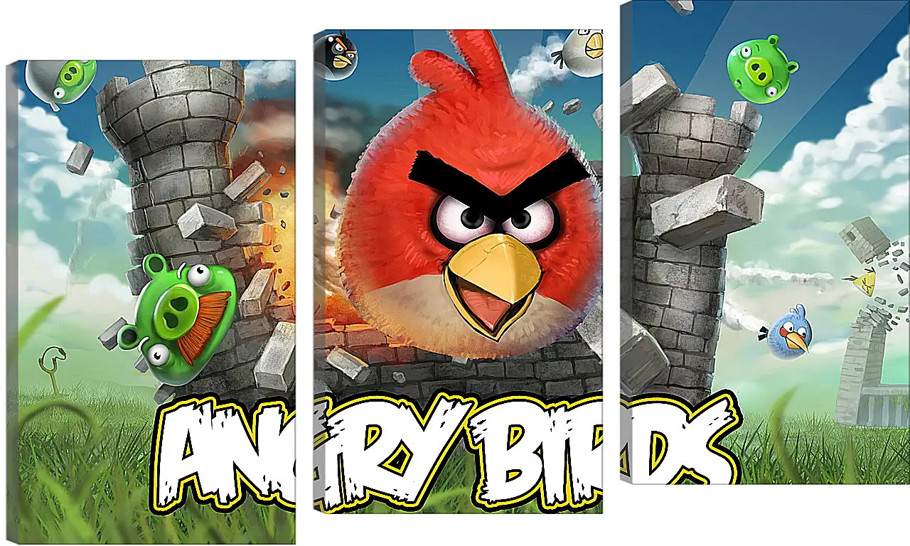 Модульная картина - Angry Birds
