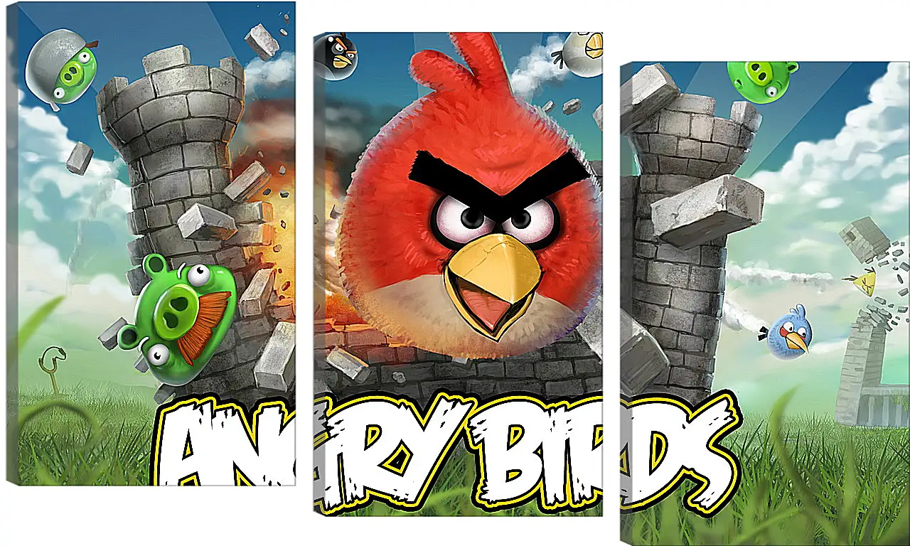 Модульная картина - Angry Birds
