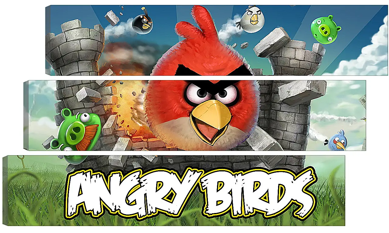 Модульная картина - Angry Birds
