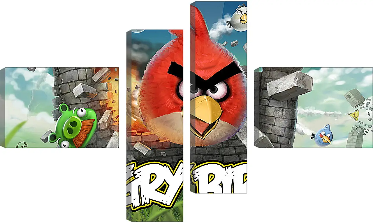 Модульная картина - Angry Birds
