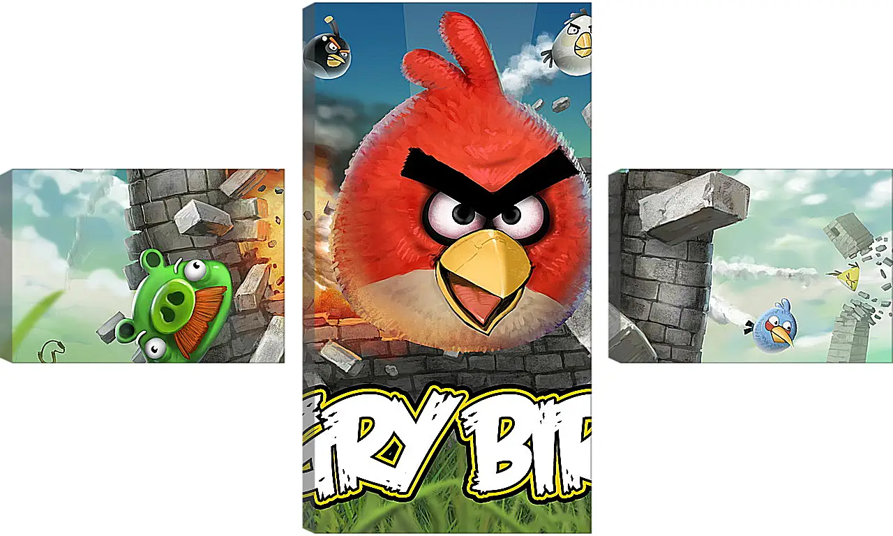 Модульная картина - Angry Birds
