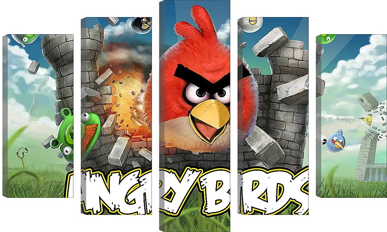 Модульная картина - Angry Birds
