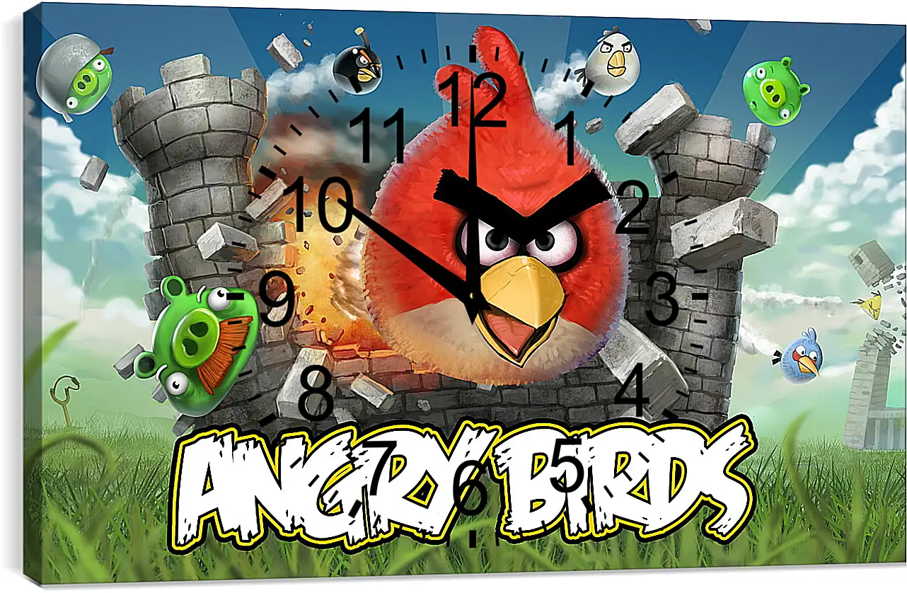 Часы картина - Angry Birds
