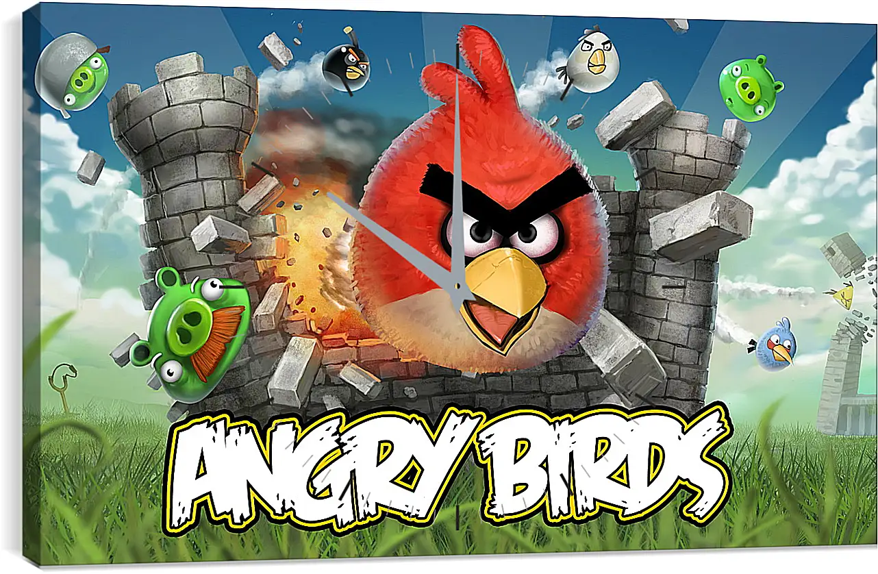 Часы картина - Angry Birds
