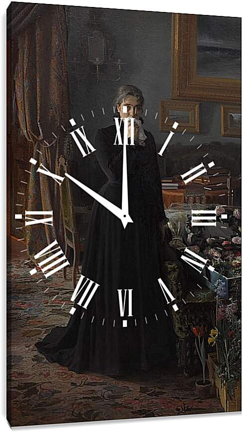 Часы картина - Неутешное горе. Иван Николаевич Крамской
