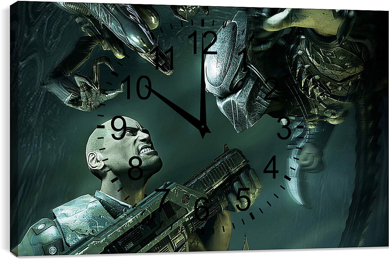Часы картина - Aliens Vs. Predator

