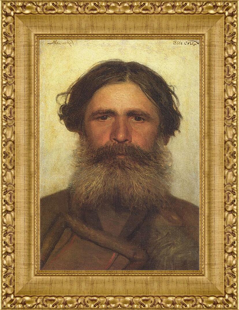 Картина в раме - Портрет крестьянина. Иван Николаевич Крамской
