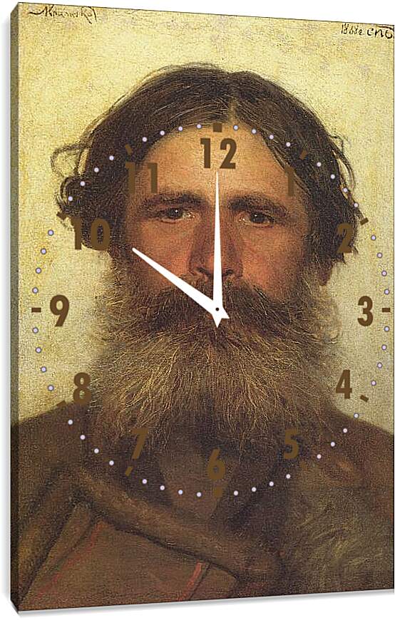 Часы картина - Портрет крестьянина. Иван Николаевич Крамской