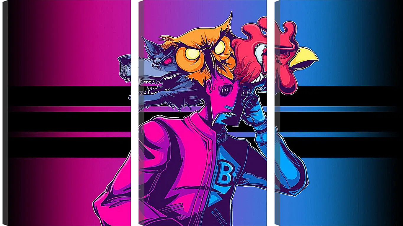 Модульная картина - Hotline Miami
