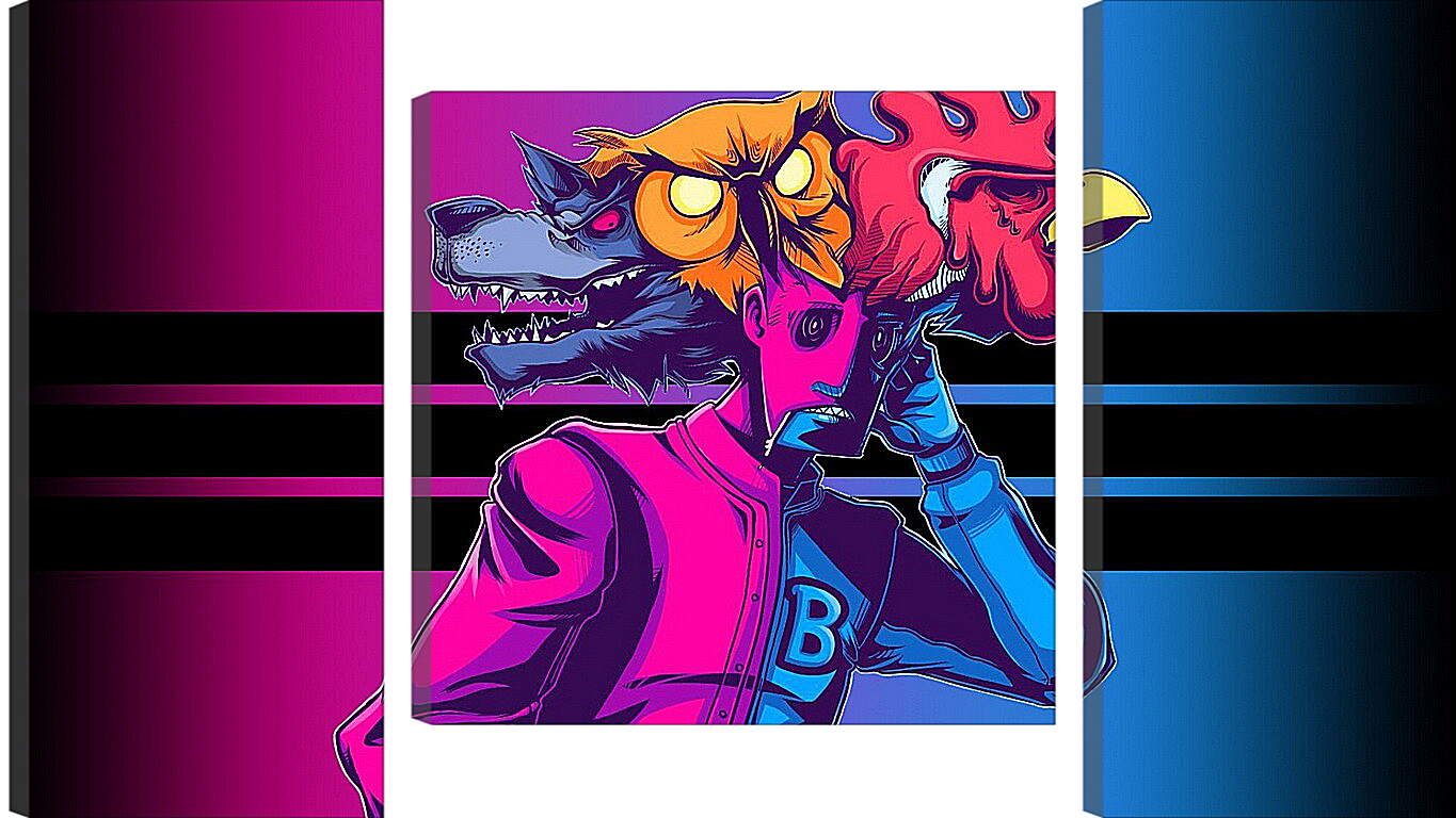 Модульная картина - Hotline Miami
