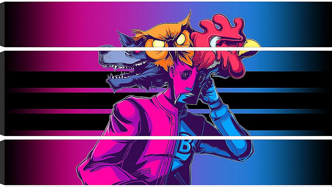 Модульная картина - Hotline Miami
