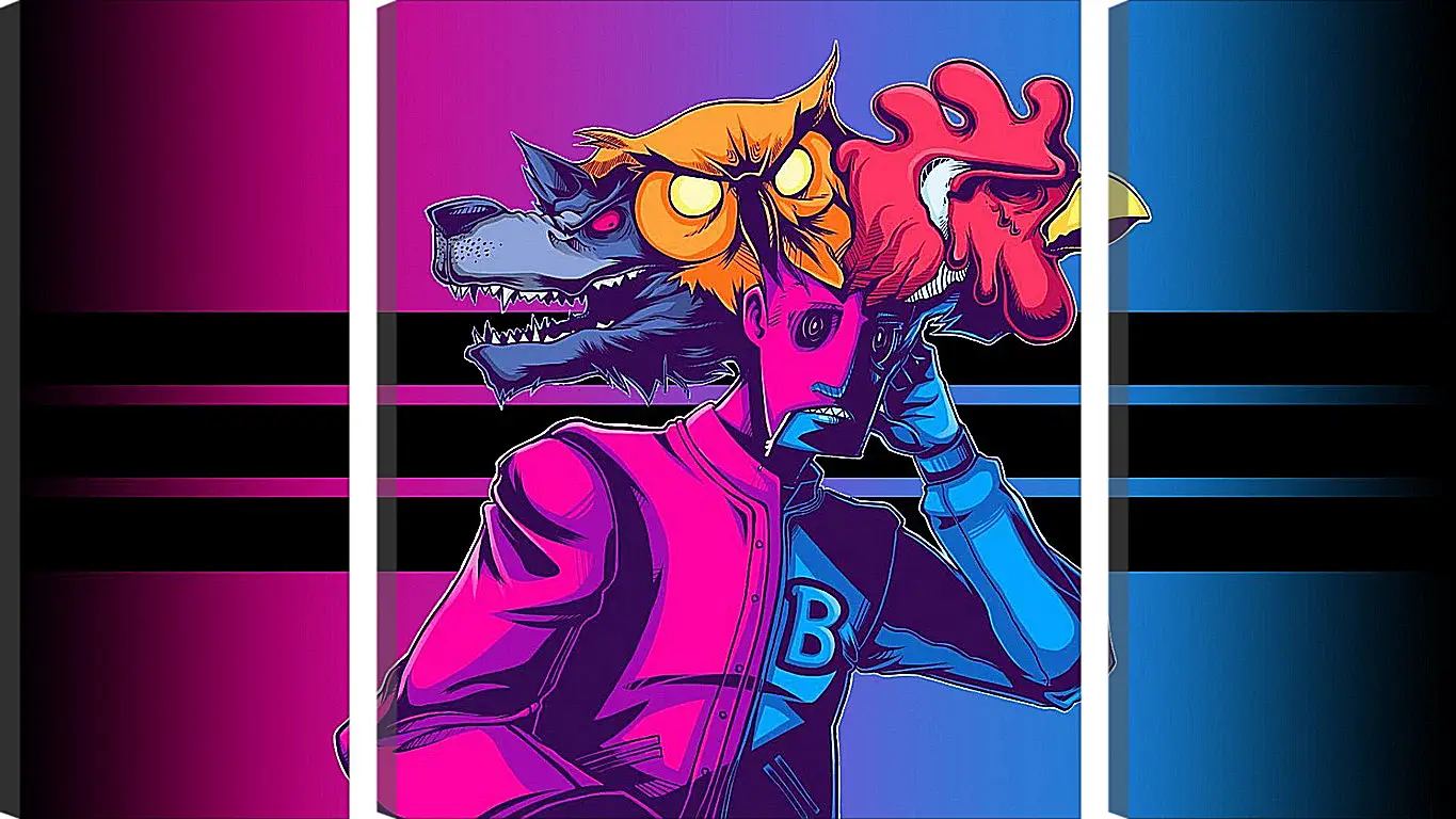 Модульная картина - Hotline Miami
