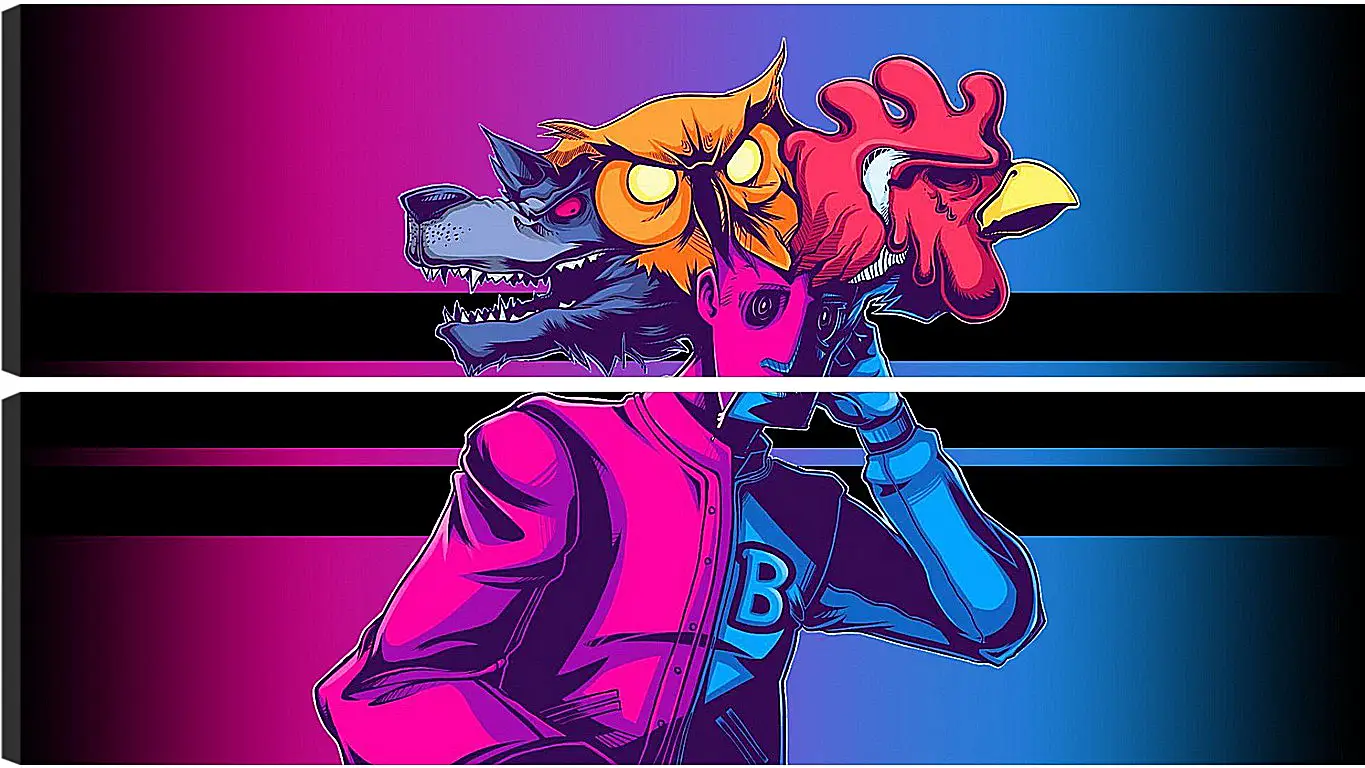 Модульная картина - Hotline Miami
