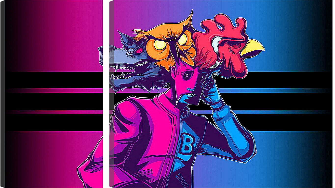 Модульная картина - Hotline Miami
