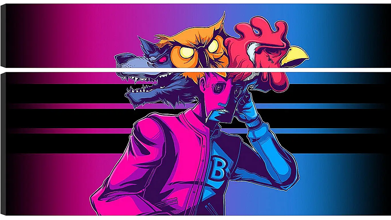 Модульная картина - Hotline Miami
