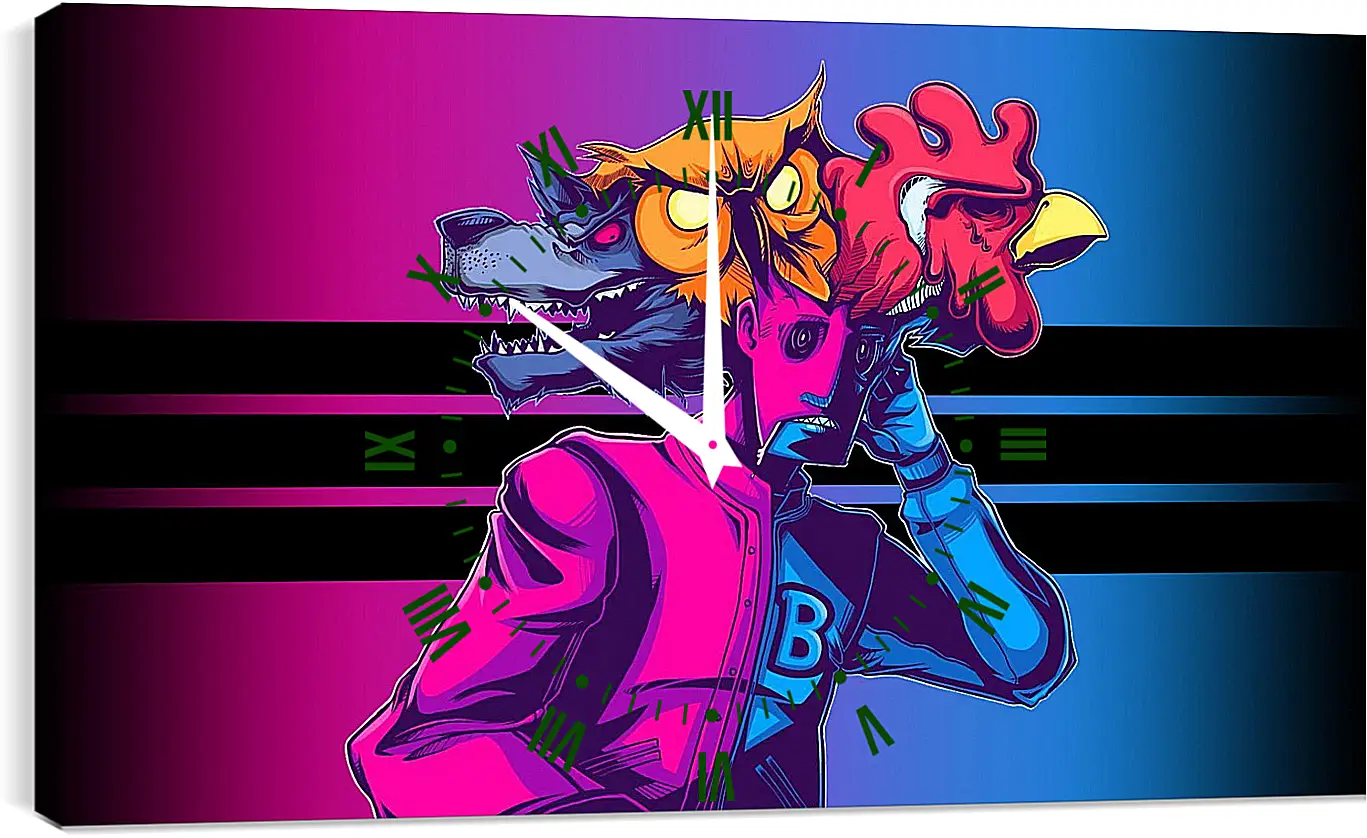 Часы картина - Hotline Miami
