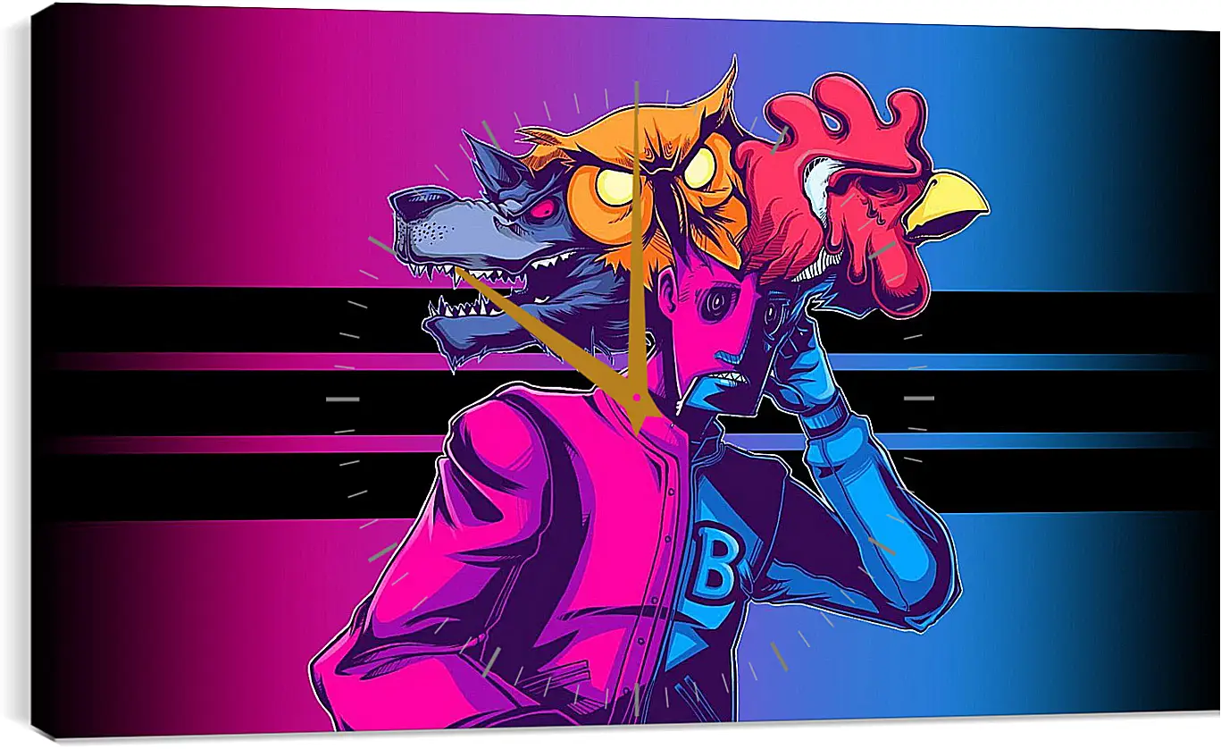 Часы картина - Hotline Miami
