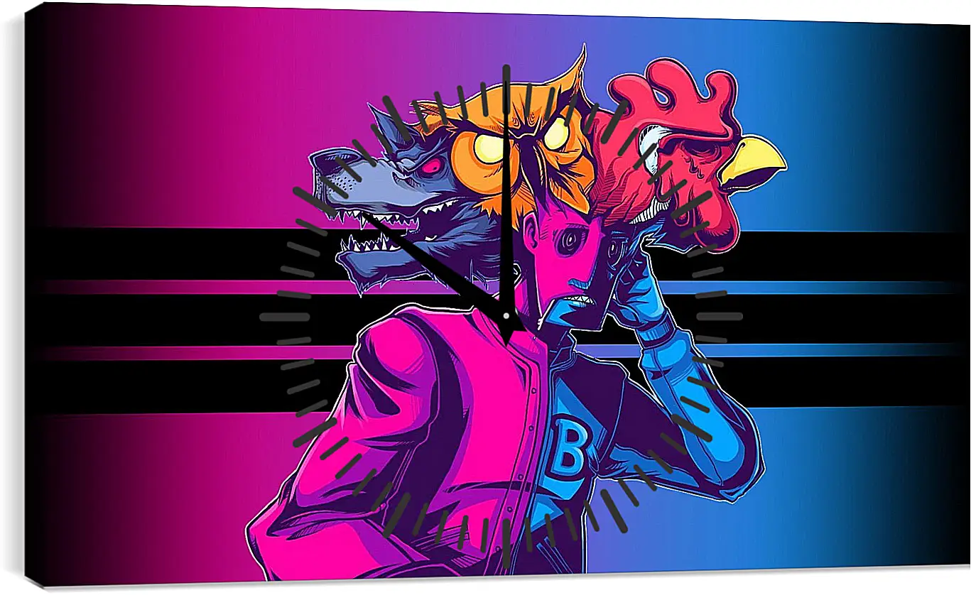 Часы картина - Hotline Miami
