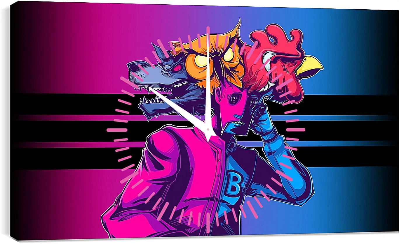 Часы картина - Hotline Miami
